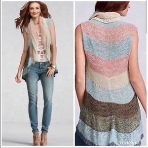 CAbi Sherbet Line Up Circle Cardigan/Vest/Shrug/Sweater Style 216 XS/Sma…